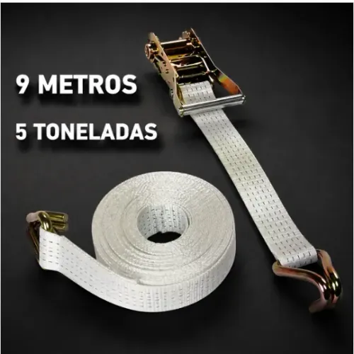 Kit catraca + Cinta 5 toneladas x 9mt e ganchos
