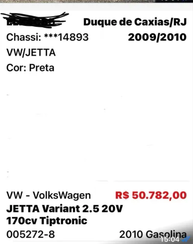 Volkswagen Jetta 2.5 20V 150/170cv Tiptronic 2010