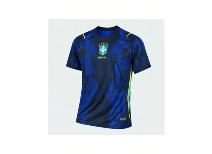 Camisa de Time do Brasil Azul e Preto, Escudo Bordado Edição 2026  