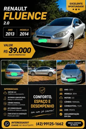 Renault Fluence Sed. Dynamique 2.0 16V Flex Mec. 2014