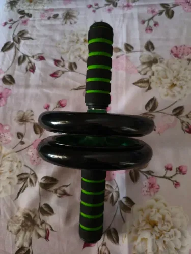roda abdominal AB roller preta e verde