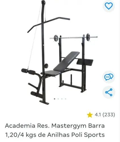 Academia residencial mastergym completa.