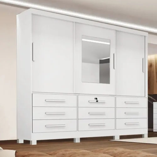 Guarda-Roupa 3 Portas(Com Pés)Athenas 1,80 m tt526m