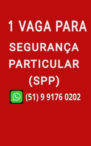 VAGA PARA SEGURANÇA...