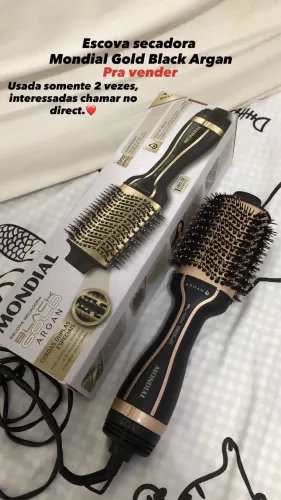 Escova Secadora Mondial Gold Black Argan