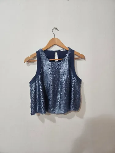 Blusa top azul