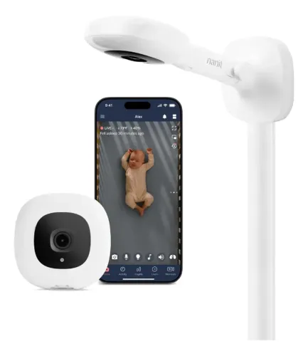 Nanit Pro Full System - Babá Eletrônica Premium 1080p + Monitoramento do Sono