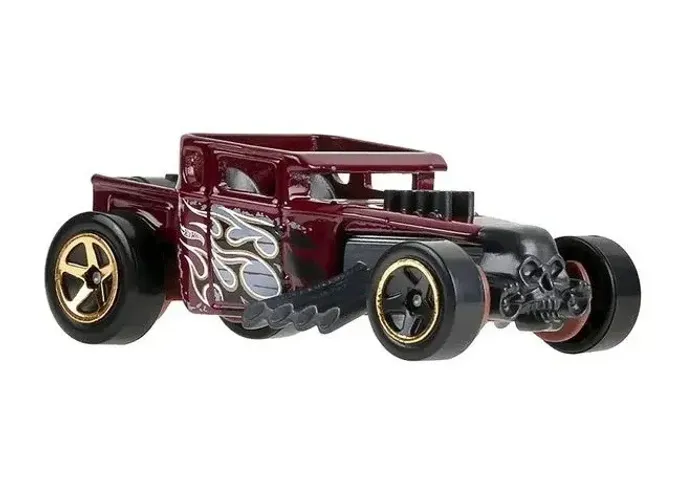 carro caveira Bone Shaker carrinho Hot Wheels roda dourada