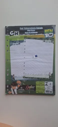 Conjunto de folhas para fichário Grafon's do Ben10. 63 folhas