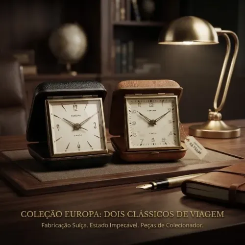 Par De Relógios Despertadores Vintage Europa Corda (Para Colecionador)