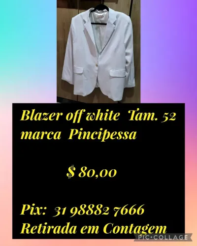 Blazer off white plus size Principessa