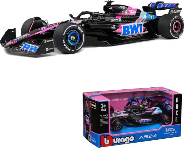 Miniatura F1 Burago (1:43) - BWT Alpine F1 Team - A524 - #10 Pierre Gasly