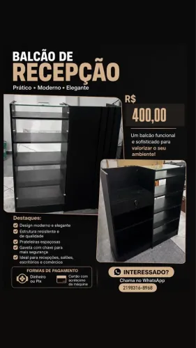 Balcão de recepção 