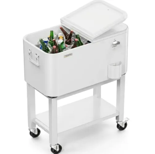 Cooler carrinho térmica portatil para eventos e lazer 