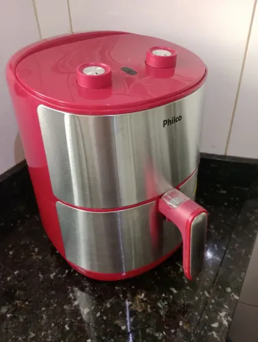 Fritadeira Elétrica Air Fryer Philco Redstone Pfr10vi Inox 4 Cor Vermelho