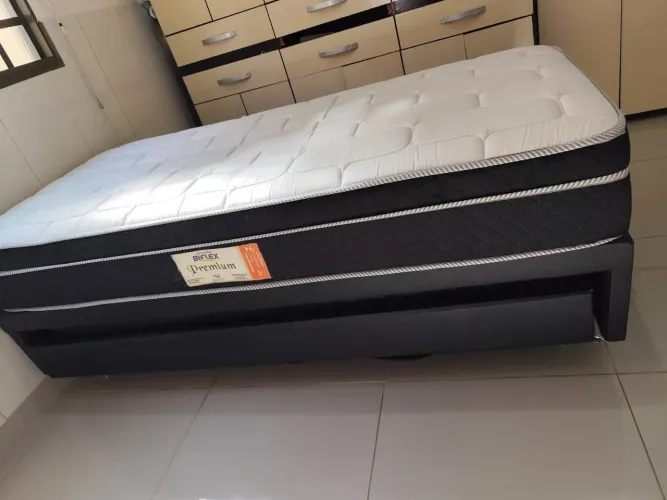 BICAMA COMPLETA DE SOLTEIRO SEMI NOVA