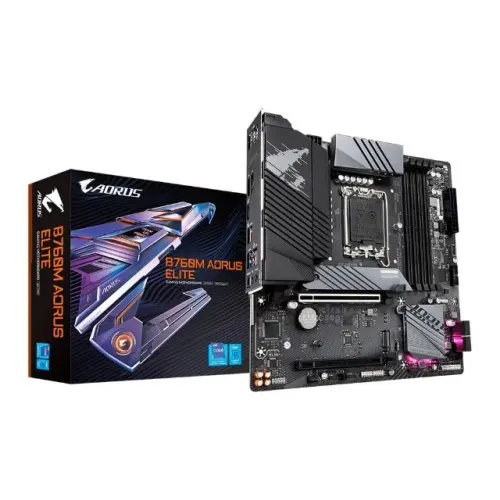 Placa Mãe 1700 12ª, 13ª, 14ª Geração Gigabyte B760M Aorus Elite, Ddr5 256Gb, Dp, Hdmi, Usb