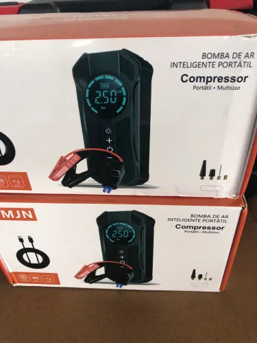 Compressores de ar automático 8 em 1+cabo de auxiliar de partida para baterias 12volts 