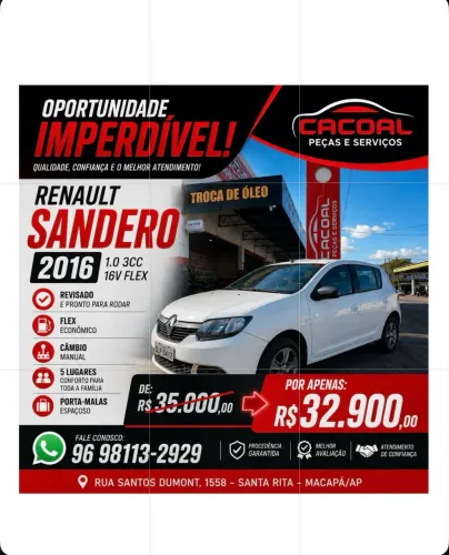 Renault Sandero Vibe Flex 1.0 12V 5P 2017