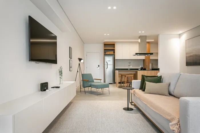 Apartamento 2 quartos mobiliado no bairro Saco Grande.