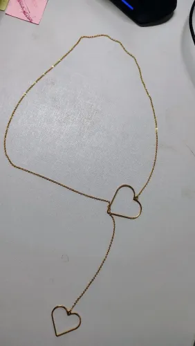 GARGANTILHA GRAVATA AMOR ETERNO BANHADA A OURO 18K ROMANELL