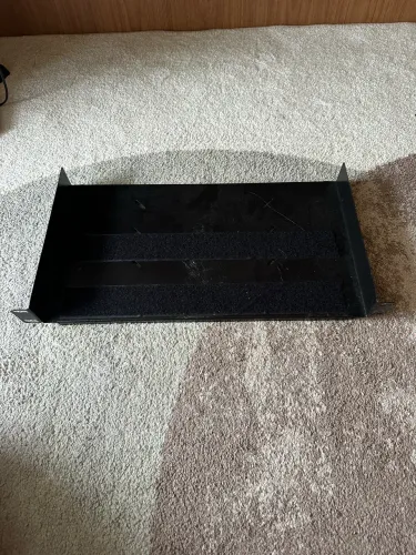 2 Bandeja Fixa 19 X 250mm Para Rack 2 Pontos Max Eletron Cor Preto