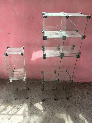 Vitrina de vidro barato