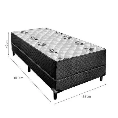 Ecobox Solteiro Acoplada 10cm de espuma D-20 Nova