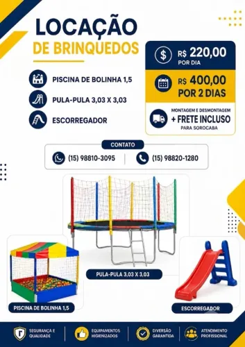 Locação de brinquedos