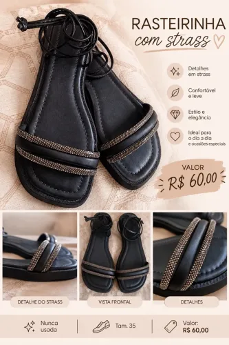 Rasteirinha feminina