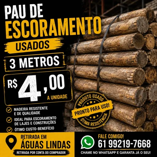 Pau de Escoramento - seminovo