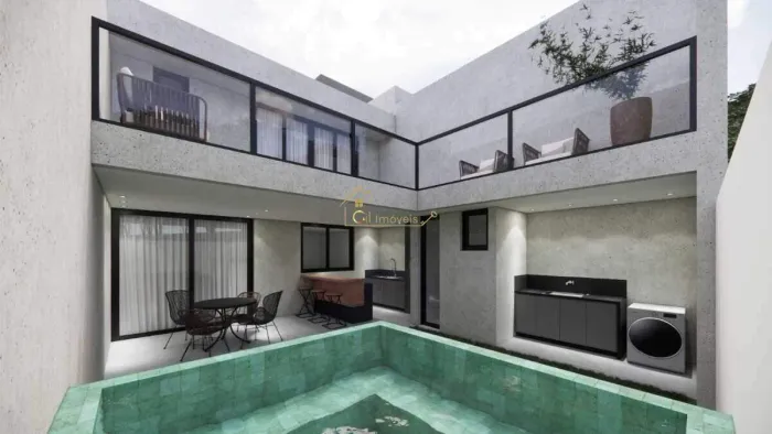 Casa geminada à venda no Bairro Nossa Senhora das Graças em Betim com fachada contemporâne