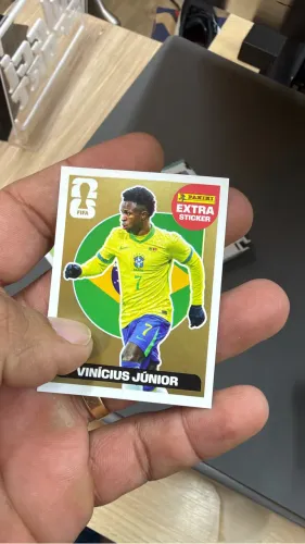 Extra Sticker Vinicius Junior Ouro Panini
