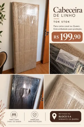 Cabeceira de linho TOK stok
