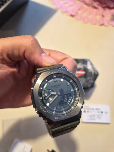 Relógio Casio G-shock Com Pulseira Verde E Bisel Preto