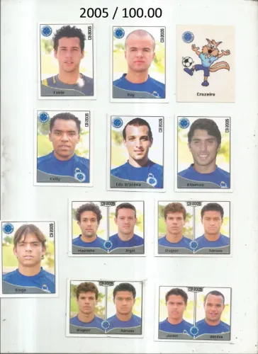 TIME CRUZEIRO JOGADORES E ESCUDO 2005 - 100.00
