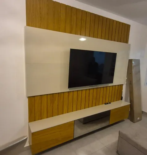 Painel moderno, estiloso do madeira madeira , rack