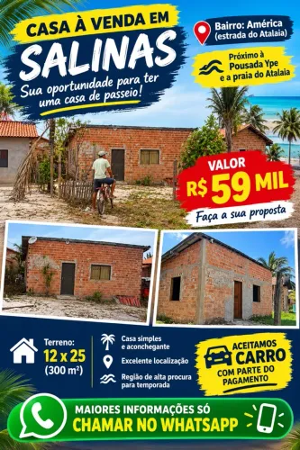 Casa em Salinas com terreno