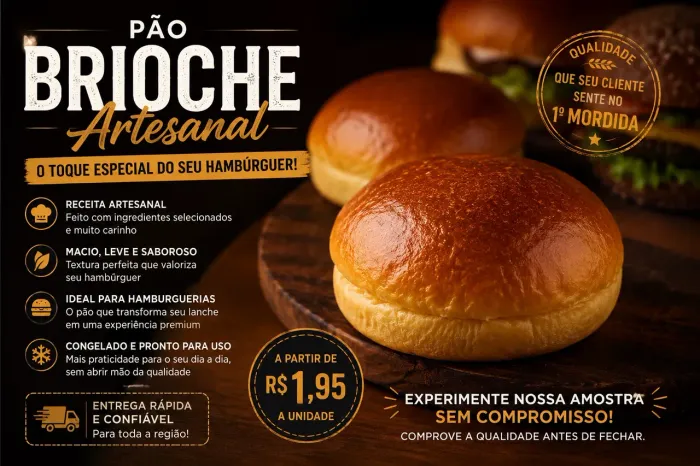 ? Pão Brioche Para Hamburgueri