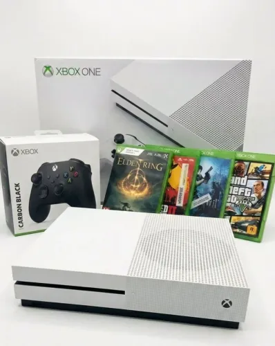 Xbox one S 1TB, controle do Xbox Séries X com 4 jogos com um compatível com o Xbox series