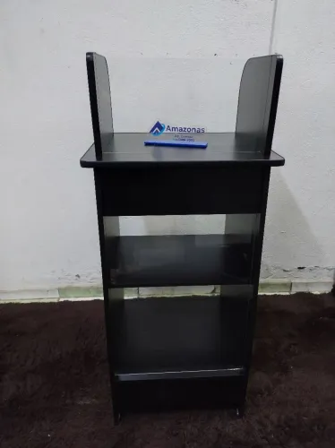 Balcão Caixa Pequeno Preto - Novo 
