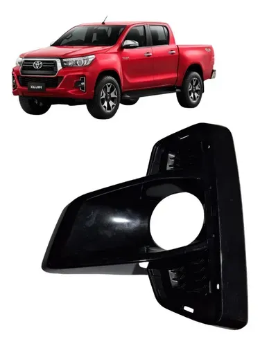 Grade Farol Milha Hilux Srx 2018 2019 2020 Black Piano Le Preto Esquerdo