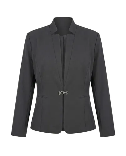 Blazer Cinza Estruturado 42/44 - Elegância e Caimento Perfeito