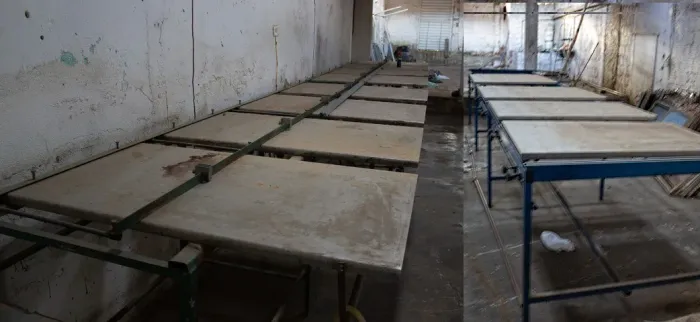 duas Mesas de estamparia grande formato 14 placas pouco usasa