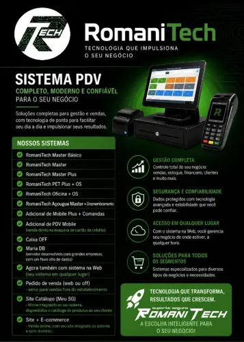 Sistema PDV, mais completo do Mercado