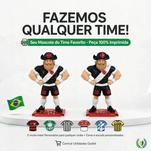 Boneco Vasco Almirante Personalizado Nome - 100% Imprimido 3D