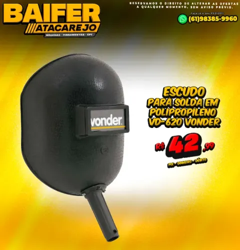 Escudo Para Solda em Polipropileno VD-620 Vonder