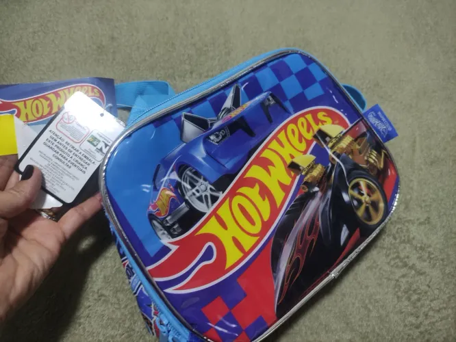 Lancheira térmica infantil Hotwheels original