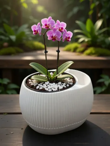Vaso 3 D autoirrigavel indicador nível agua