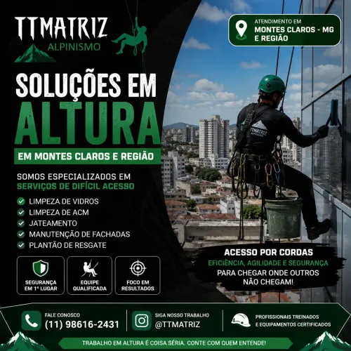 Serviços de Acesso por Cordas | Limpeza de Fachadas, Vidros e ACM
